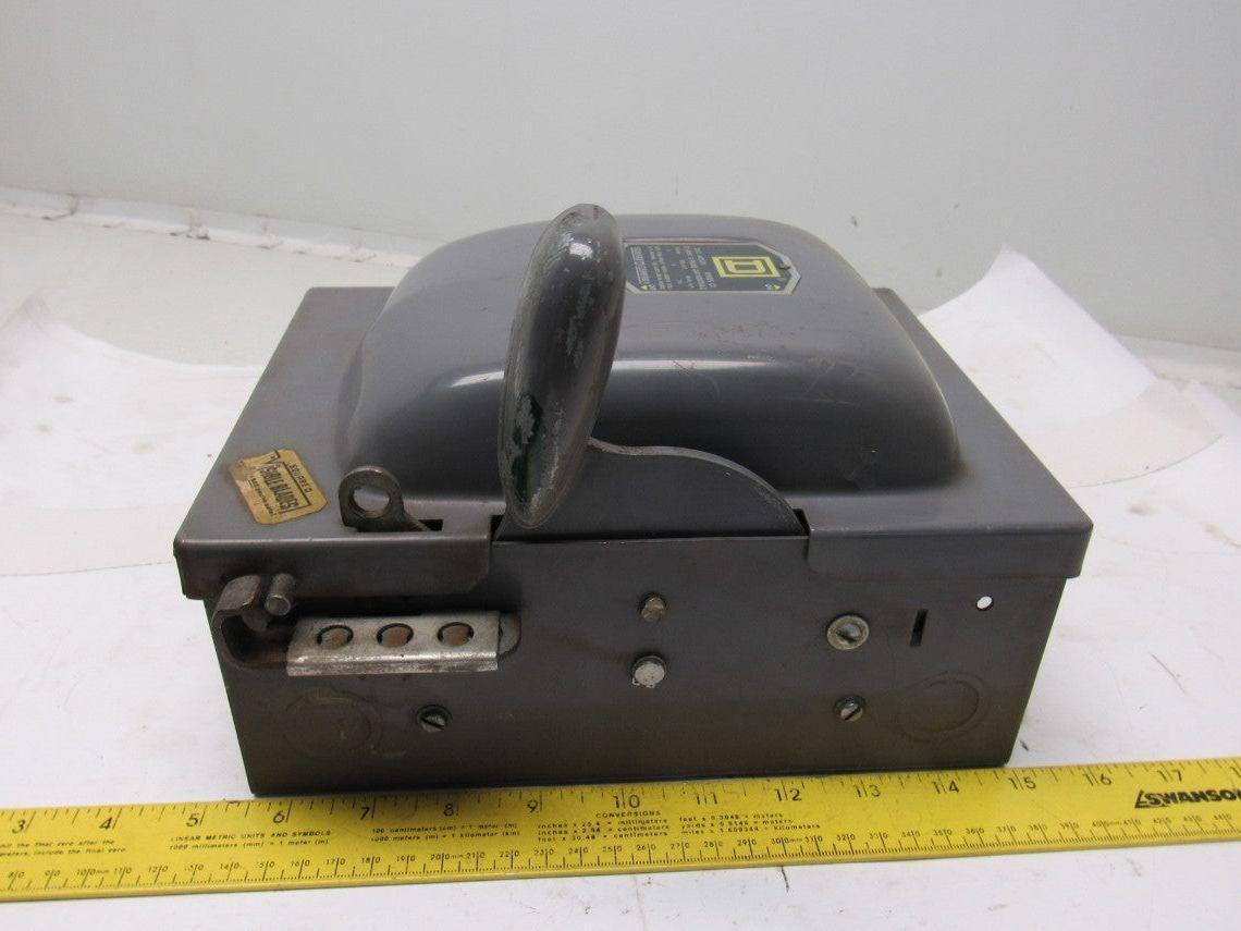 Square D A85351 3 Pole Fusible Safety Switch 30A 240V Max.