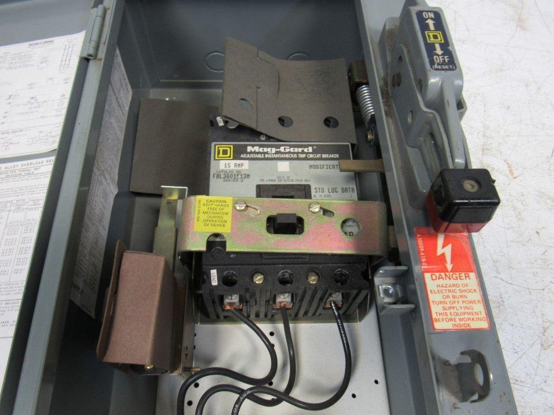 Square D 8539 SCG43 15A NEMA Size 1 Starter Disconnect Combo
