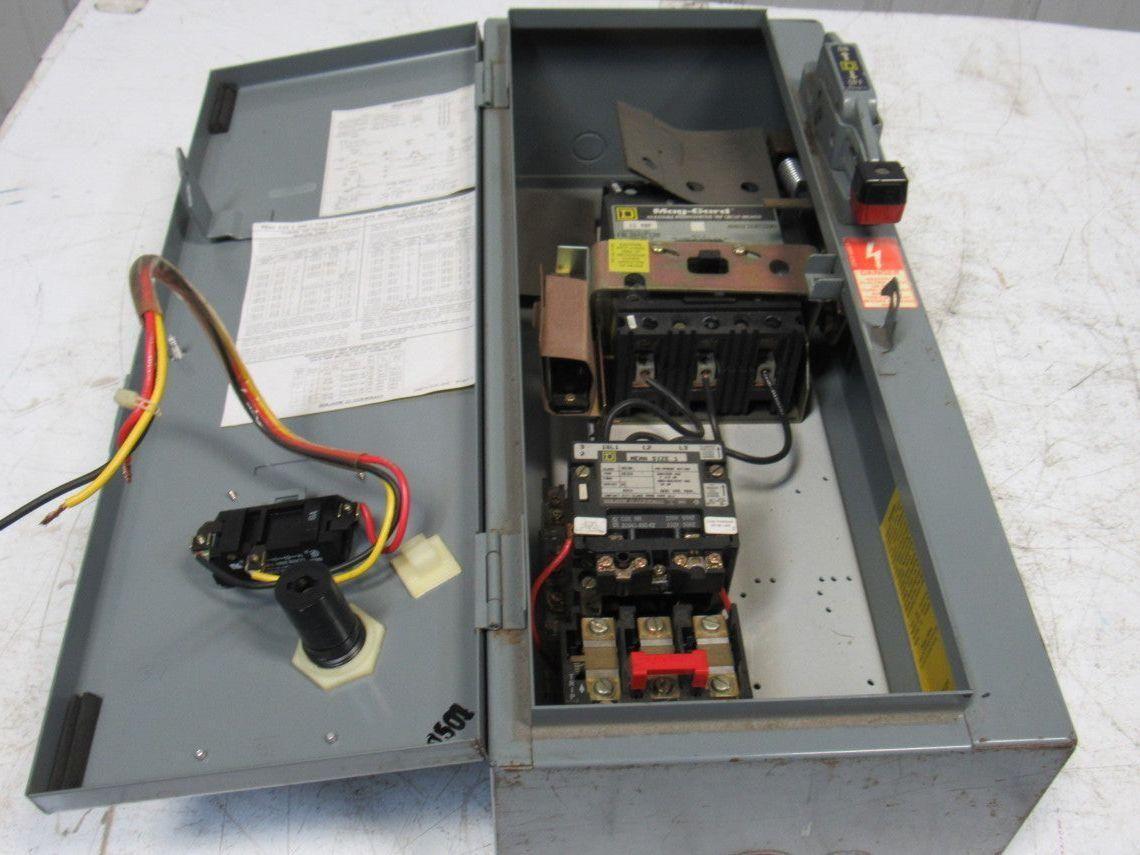 Square D 8539 SCG43 15A NEMA Size 1 Starter Disconnect Combo