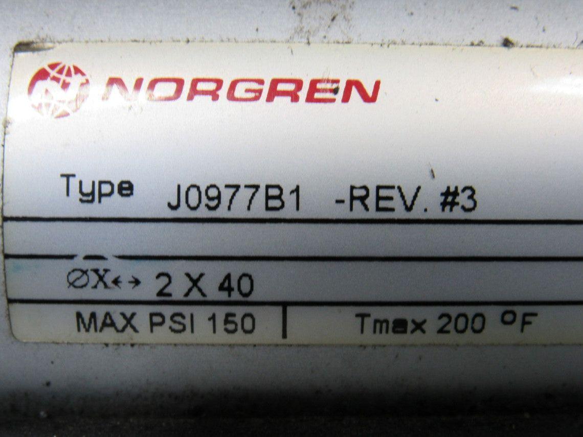 Norgren J0977B1 Pneumatic Air Tie-Rod Cylinder 2" Bore 40" Stroke