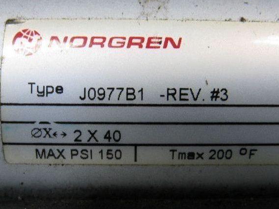 Norgren J0977B1 Pneumatic Air Tie-Rod Cylinder 2" Bore 40" Stroke