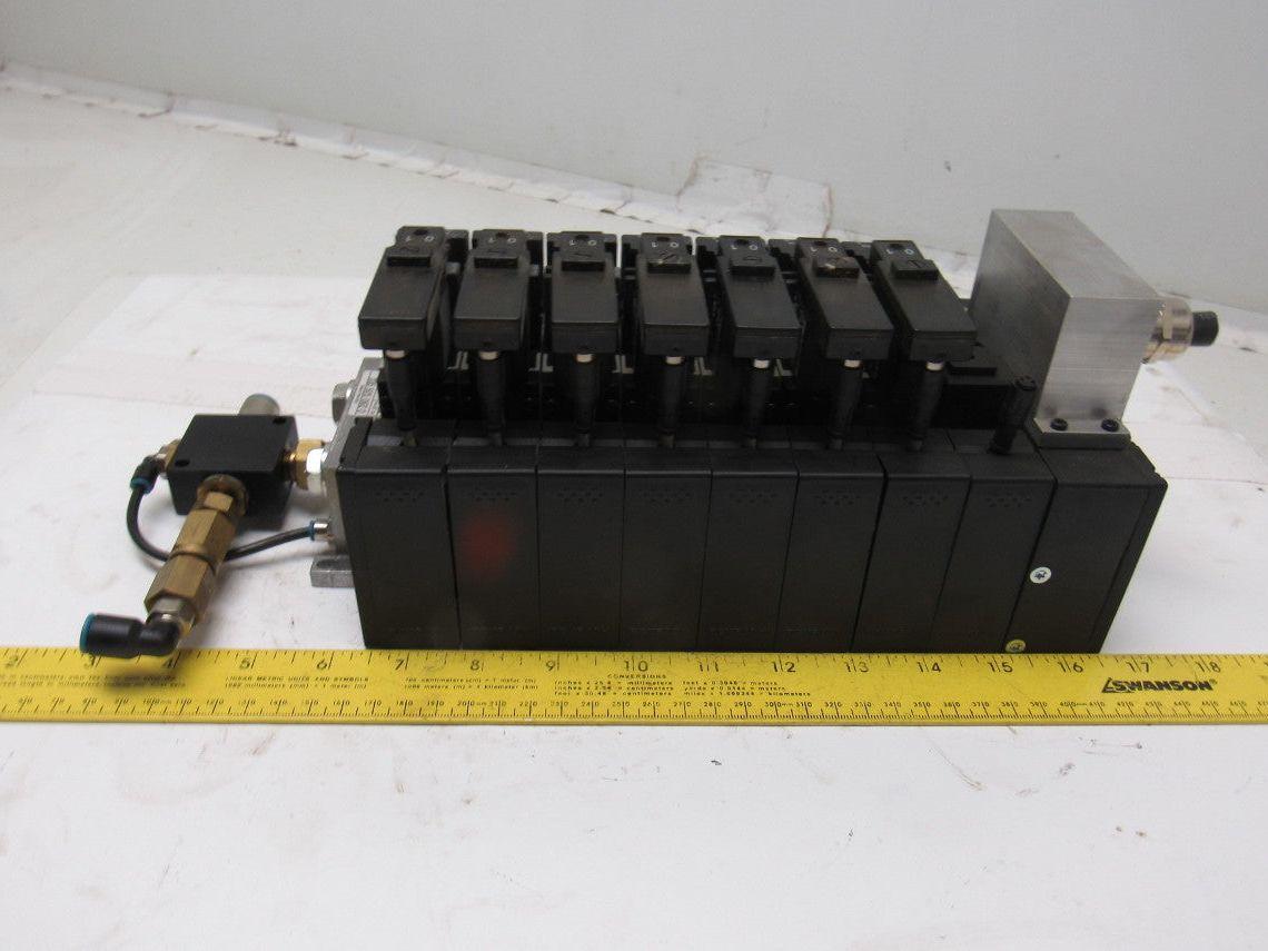 Rexroth 335 505 0920 Pneumatic Valve Manifold Assembly 576 360 020 0