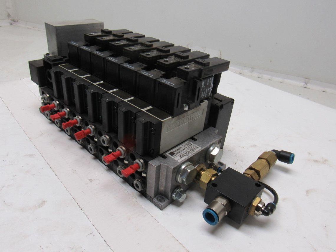 Rexroth 335 505 0920 Pneumatic Valve Manifold Assembly 576 360 020 0