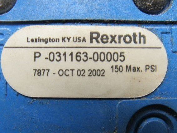 Rexroth P-031163-00005 5/2 Position Solenoid Control Valve 24V Coil W/Manifold