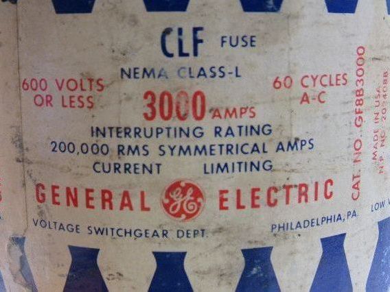 General Electric GF8B3000 Class-L CLF Fuse 3000 AMPS