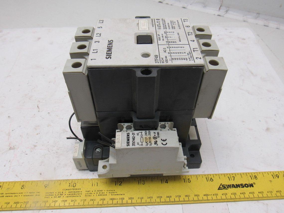 Siemens 3TF4922-0AK6 Contactor 3TF 85A 240V Coil