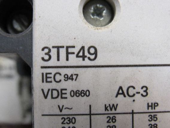 Siemens 3TF4922-0AK6 Contactor 3TF 85A 240V Coil