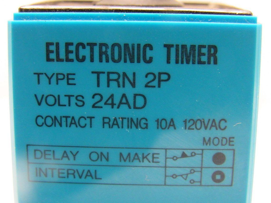 Eaton TRN 2P Electronic Timing Relay 8 Pin Volts 24AD W/D3PA2 Base