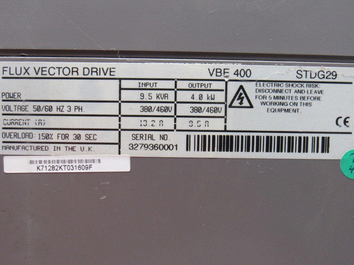 Control Techniques VBE 400 STDG29 Flux Vector Drive 4.0Kw 380/460V