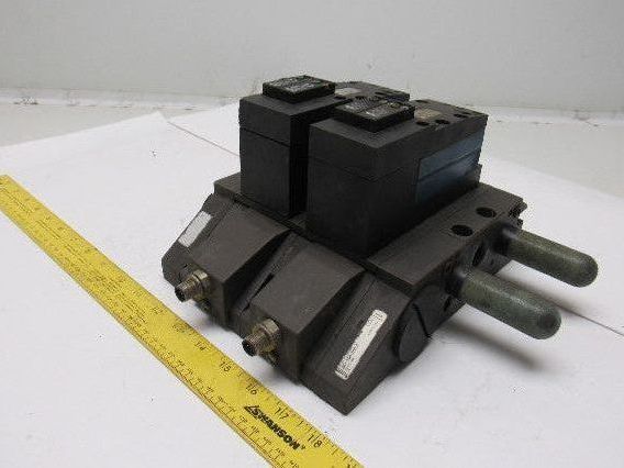 Bosch Rexroth 261-208-140-0 Pneumatic Solenoid Valve W/Manifold