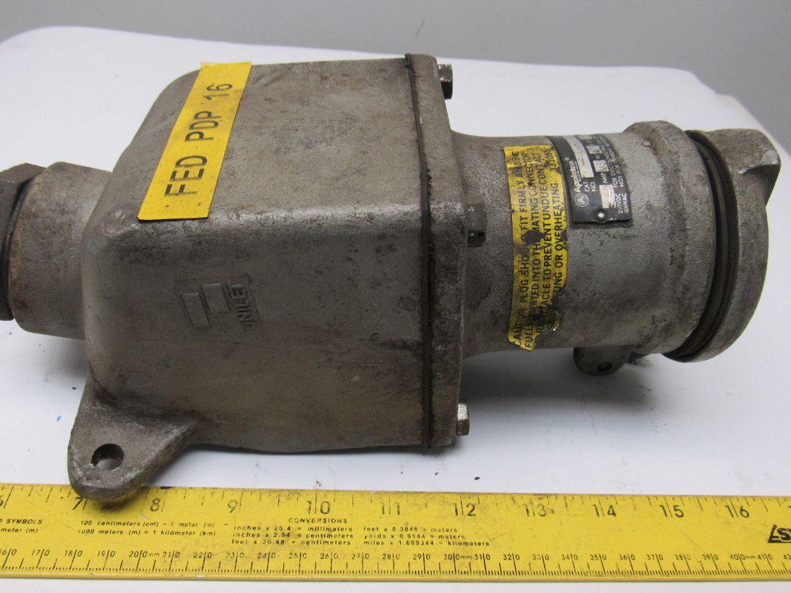 Appleton AEE6425 60A 240V 4 Wire Receptacle Plug W/Aluminum Housing