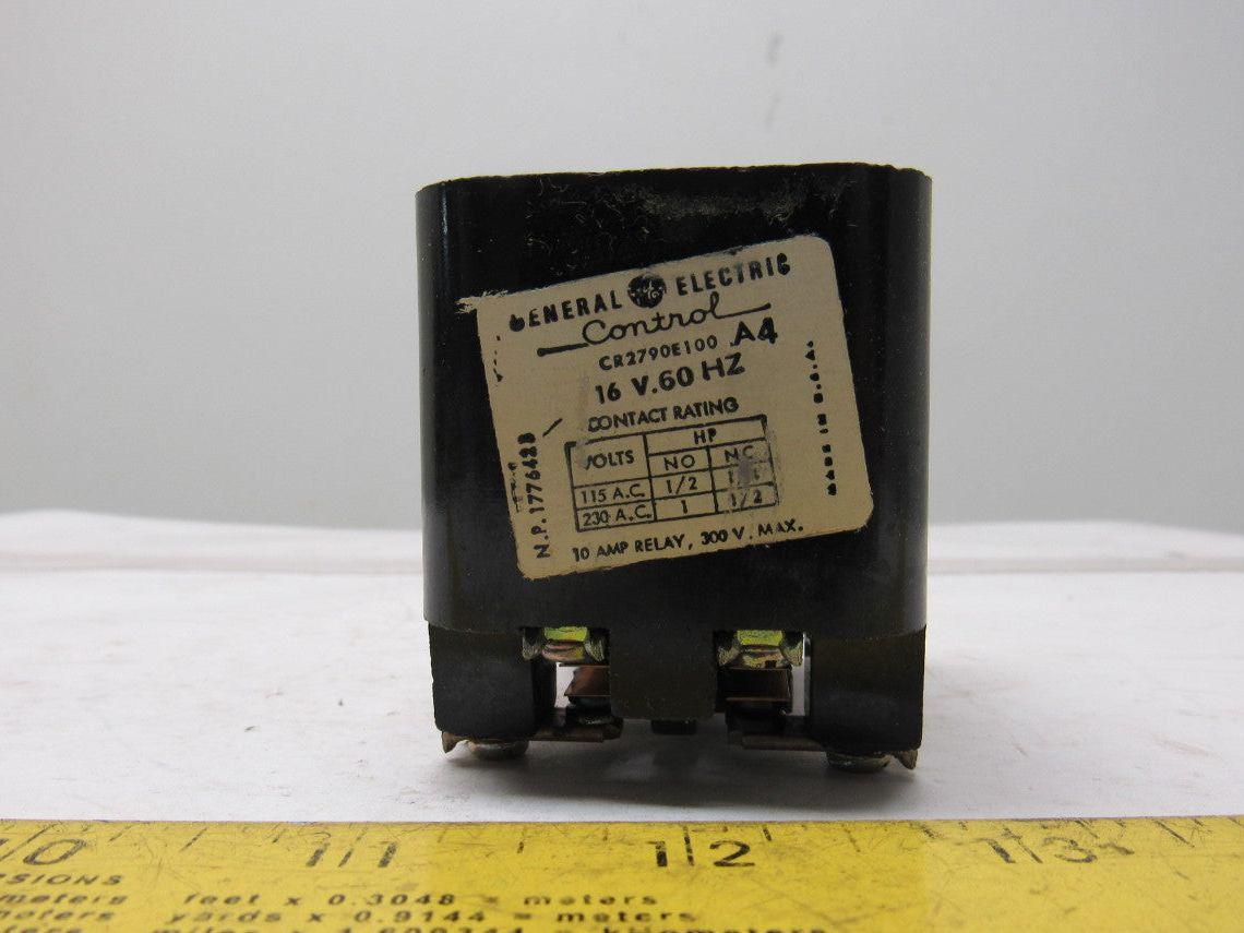 General Electric CR2790E100A4 General Purpose Relay 16V Coil