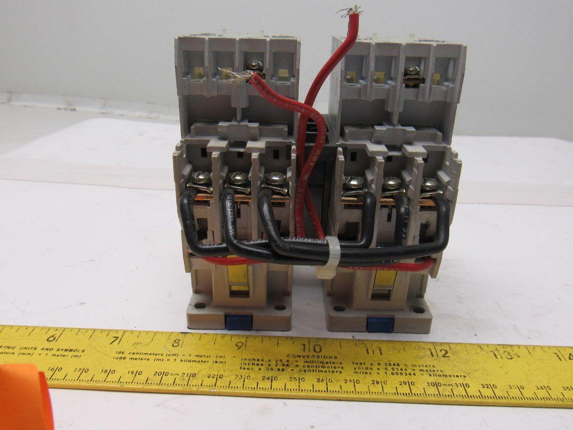Cutler Hammer CE55DN3 Ser B1 Reversing Relay W/C320KGT8 Aux Contact