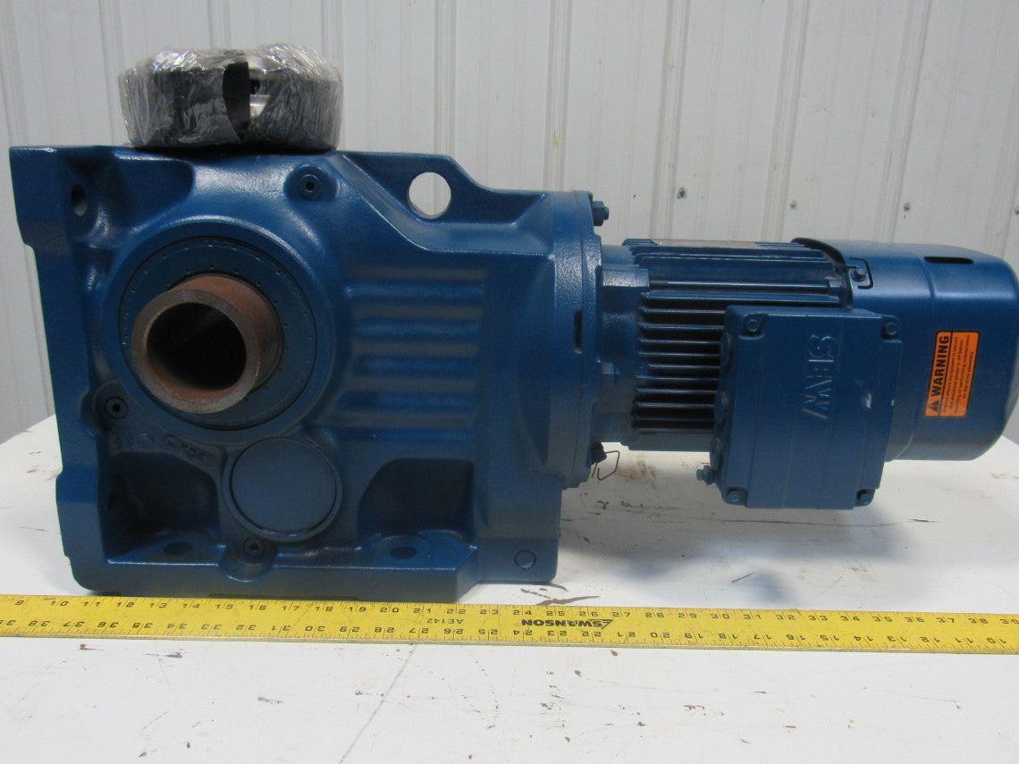 Sew Type KH87BDRE90L4BE5/TF 2HP 147.32RPM Electric Gear Motor 277/480V 3Ph