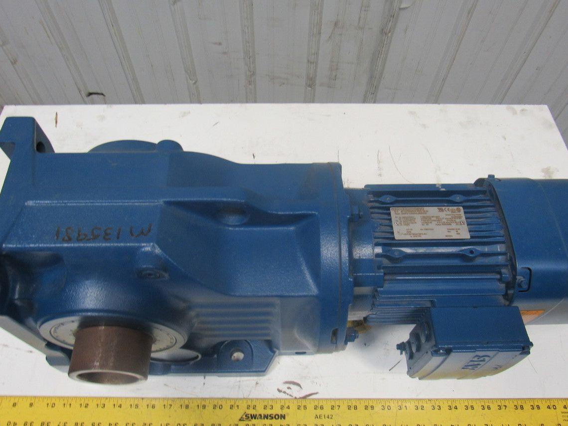 SEW Type KH87BDRE90L4BE5/TF 2HP 147.32RPM Electric Gear Motor 277/480V 3Ph