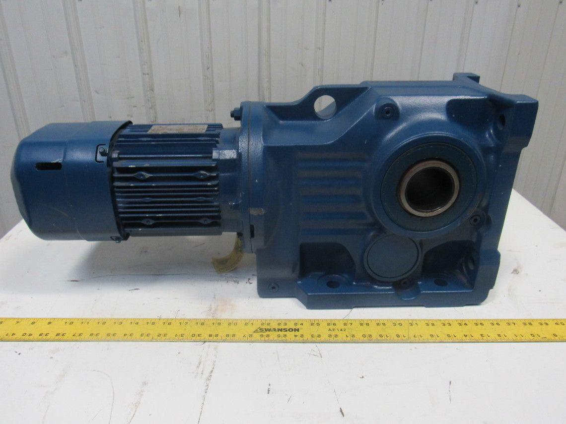 SEW Type KH87BDRE90L4BE5/TF 2HP 147.32RPM Electric Gear Motor 277/480V 3Ph