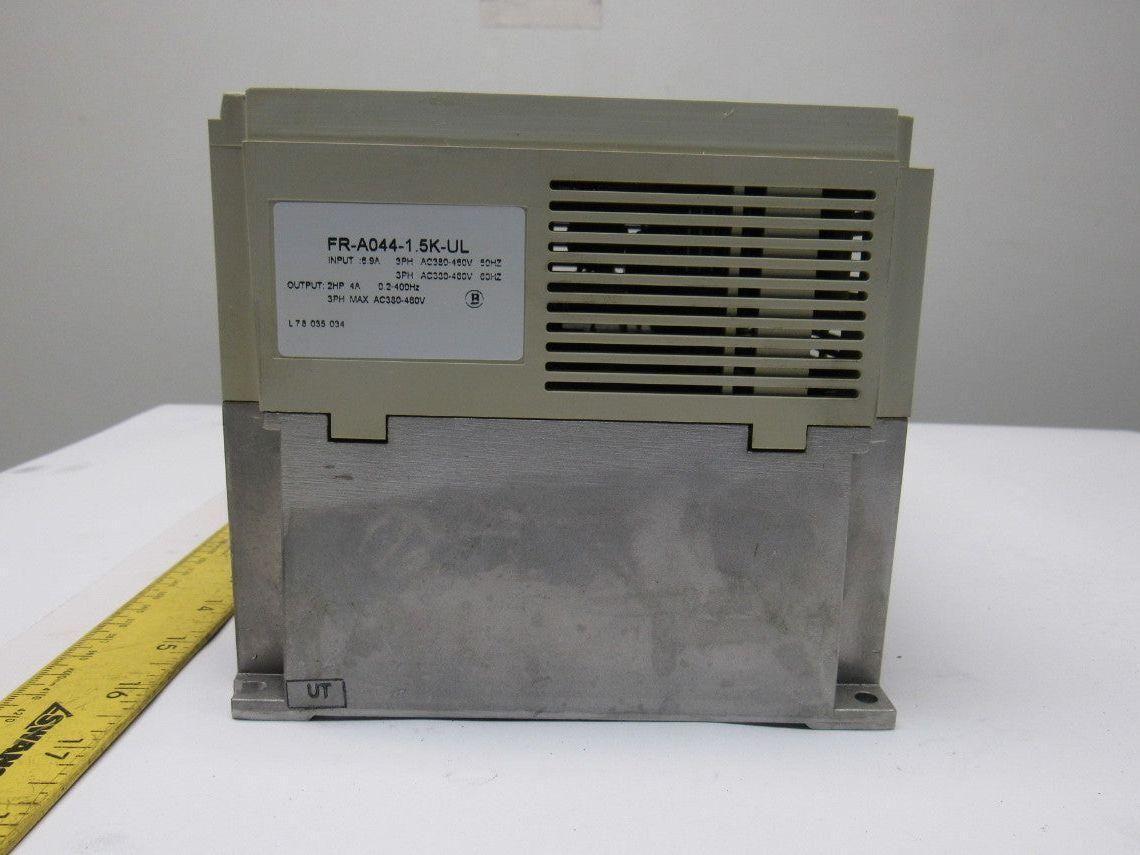 Mitsubishi FR-A044-1.5K-UL 2HP Variable Frequency AC Drive Missing Cover