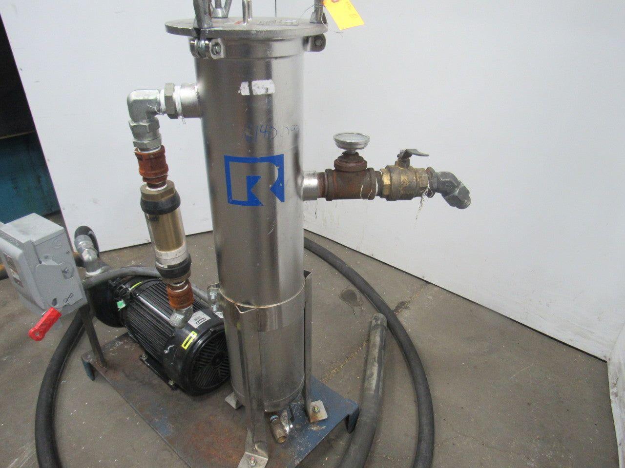 Rosedale/AMT MC08-30-2R-*-150-SBPB 15HP Stainless Steel Bag Filter Pump Assembly