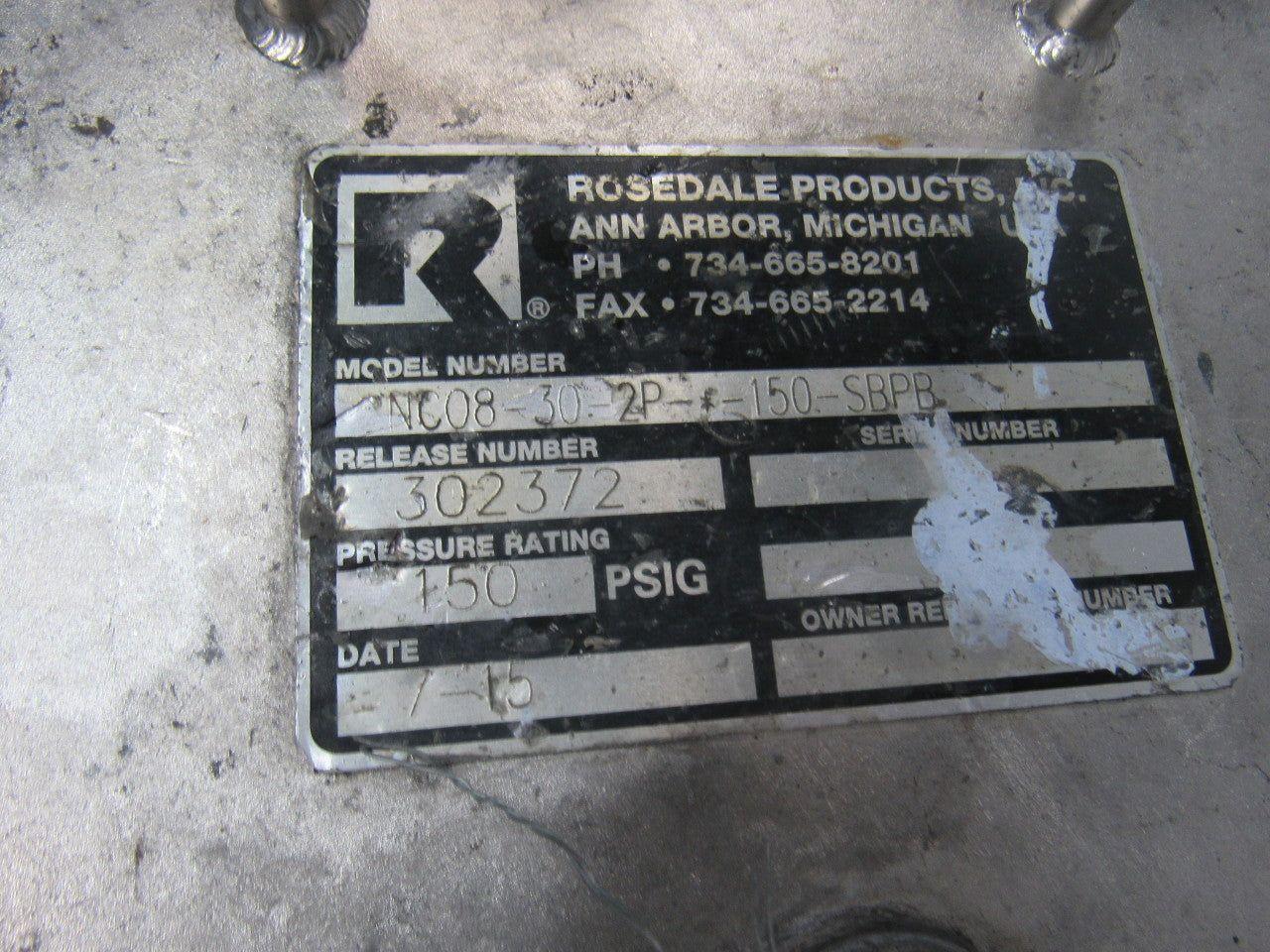 Rosedale/AMT MC08-30-2R-*-150-SBPB 15HP Stainless Steel Bag Filter Pump Assembly