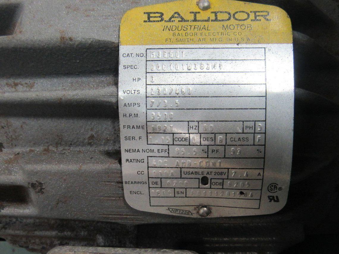 CEC Pressure Blower 3500 RPM 3HP 230/460V 3 Ph 400CFM CW