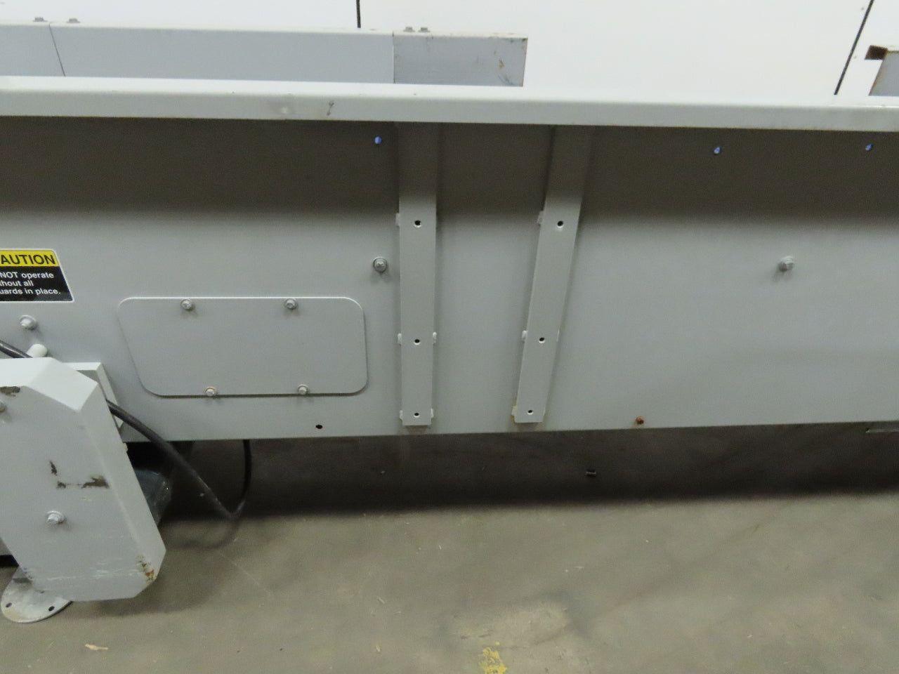 178" to 253" Center Drive Slide Bed Conveyor 18" Plastic Chain Belt 130FPM 3Ph