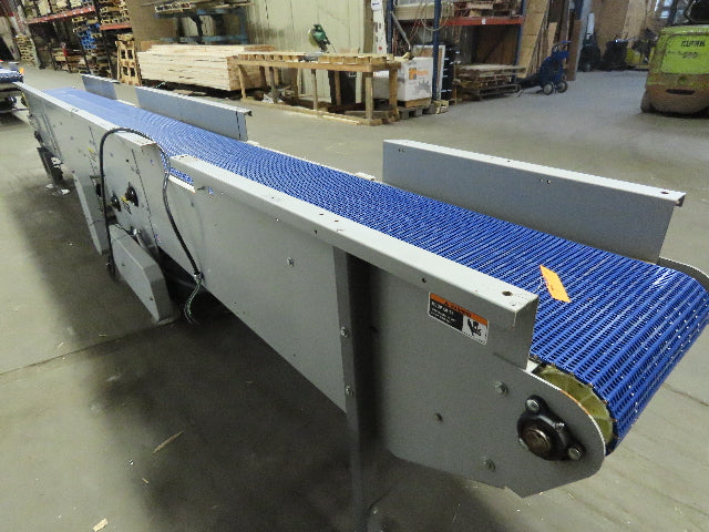 211" to 289" Extendable Center Drive Slide Bed Belt Conveyor 18" 126FPM 3Ph