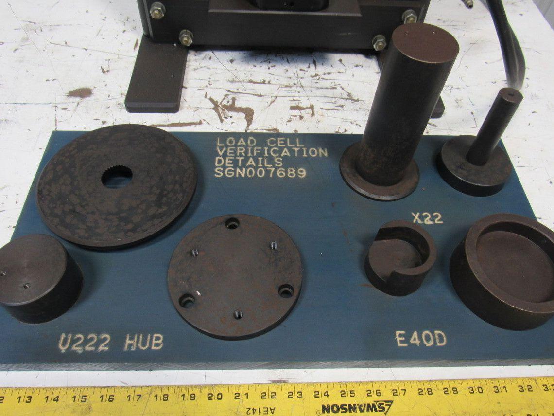 Load Cell Verification/Calibration Tool Details Fixtures Air Over Oil Hydraulic