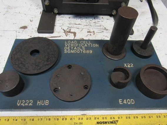 Load Cell Verification/Calibration Tool Details Fixtures Air Over Oil Hydraulic
