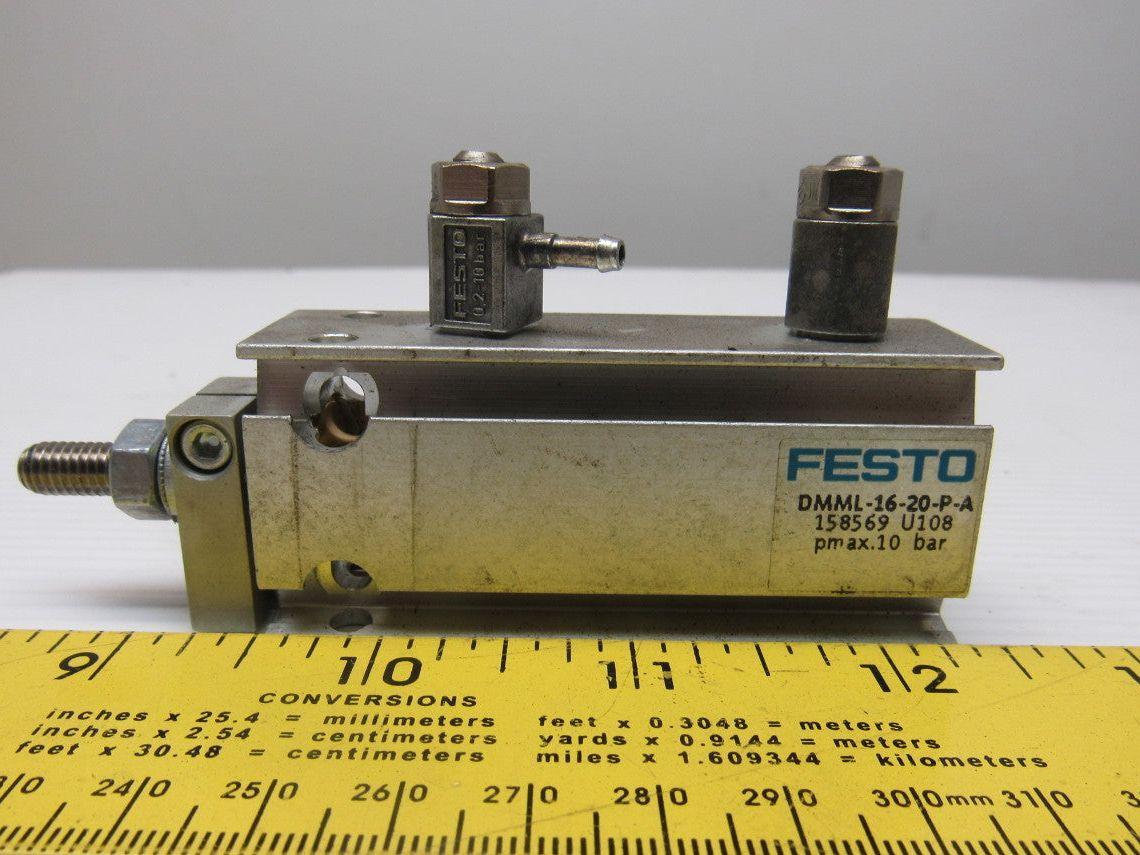 Festo DmmL-15-20-P-A Compact Air16 Bore 20mm Stroke Flex Cush Sensor Ready
