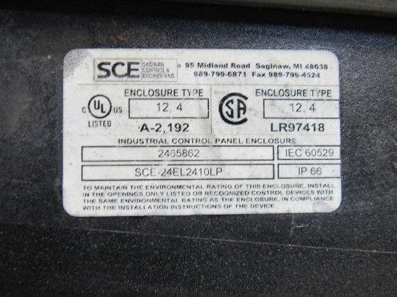 SCE 24EL2410LP 24"x24"x10" Wall Mount Electrical JIC Enclosure w/Backplate