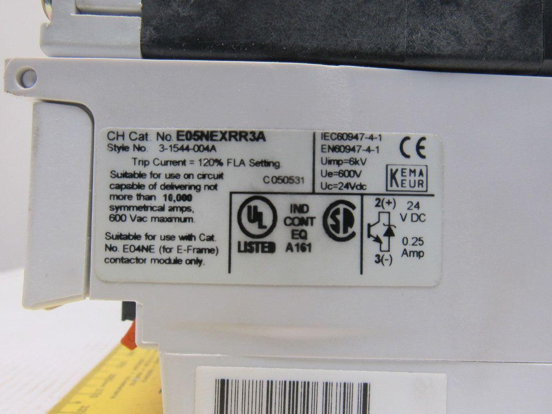 Eaton Cutler Hammer E101E20R3A FVNR E-Frame 200A Starter 63-200A 24VDC Control