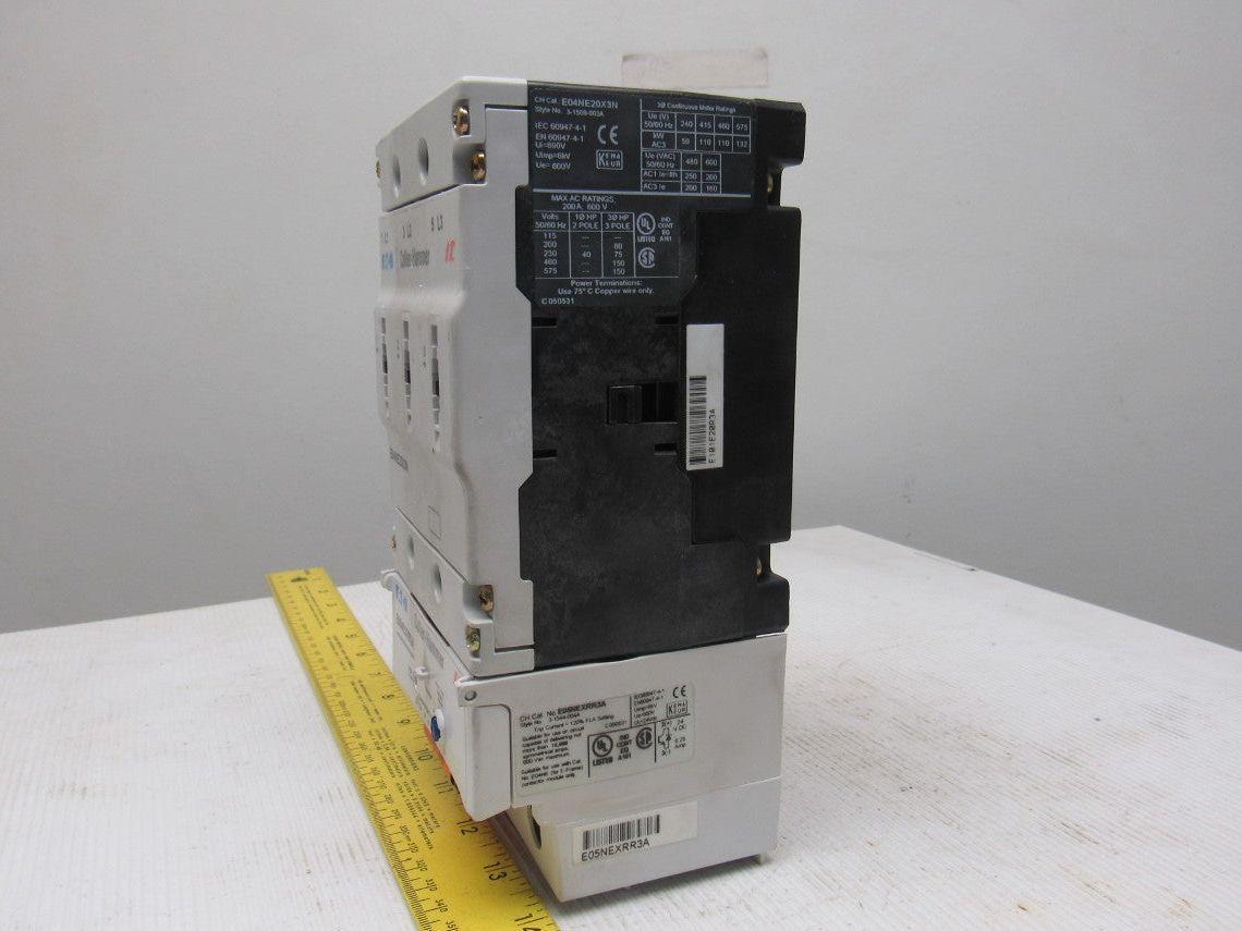 Eaton Cutler Hammer E101E20R3A FVNR E-Frame 200A Starter 63-200A 24VDC Control