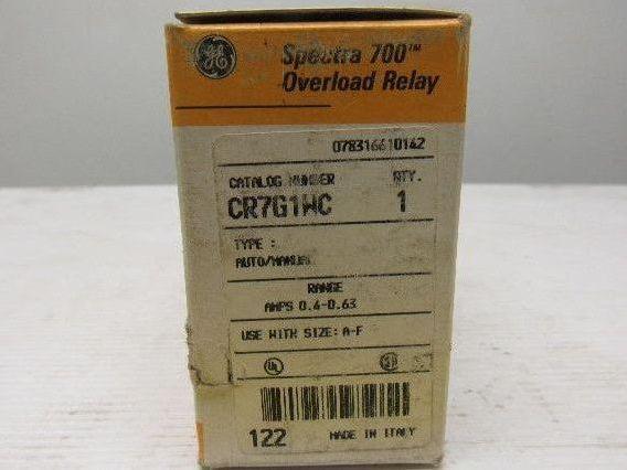 General Electric CR7G1WC Spectra 700 Overload Relay 0.4 - 0.63A