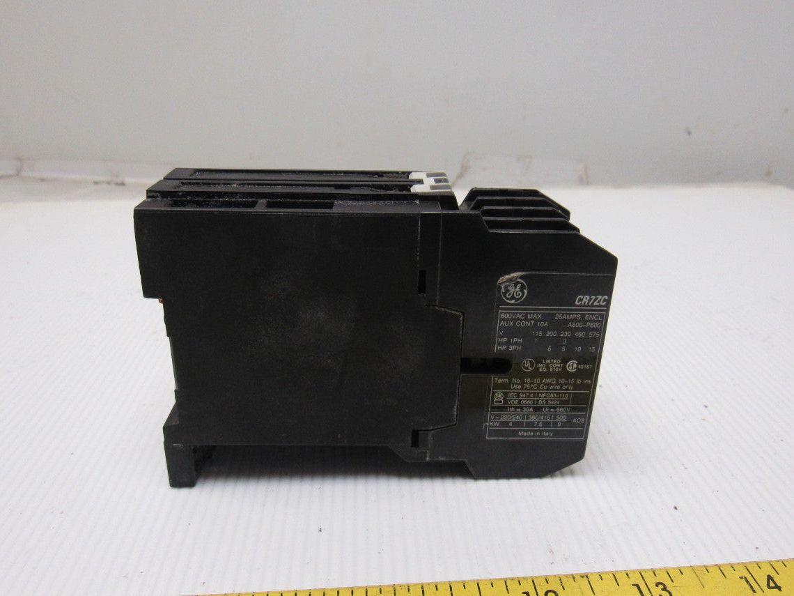 General Electric CR7ZC-10 Contactor 25A 600V 3Ph