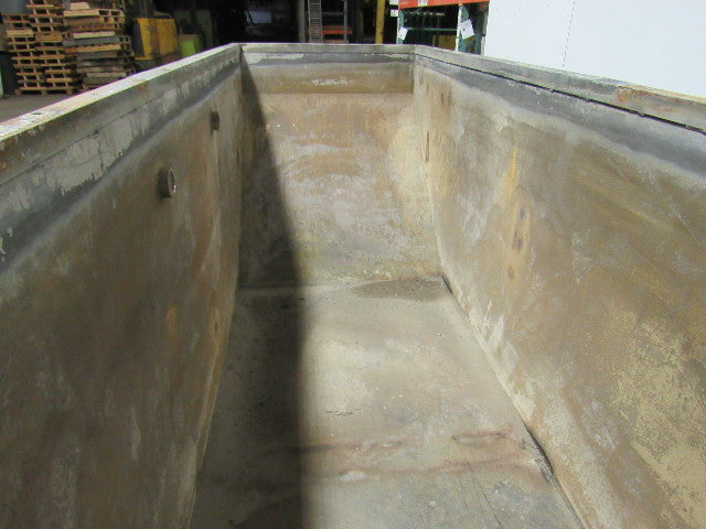 1100 Gal Open Top Stainless Steel Tank 144"L x45"Wx48"D