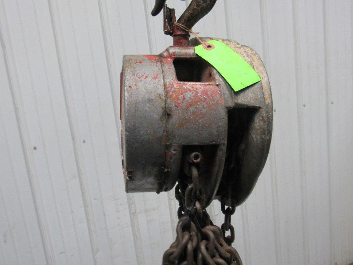 CM 1 Ton Manual Chain Fall Hoist 2000 Lbs. 28' Travel 17' Pendant Chain