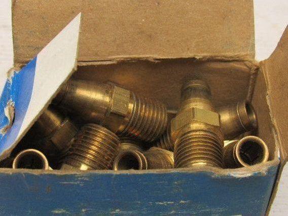 Imperial Eastman Brass Air fitting Connector 1/4" Tube to 1/4" NPT Lot of 10