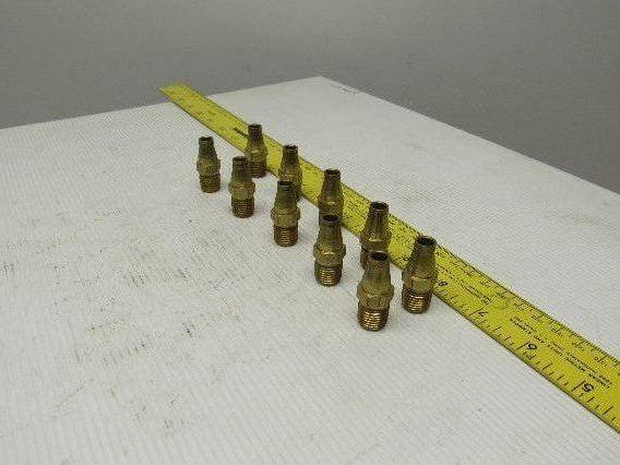 Imperial Eastman Brass Air fitting Connector 1/4" Tube to 1/4" NPT Lot of 10