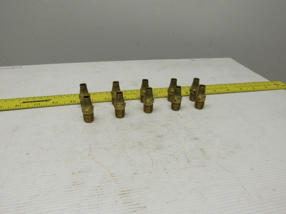 Imperial Eastman Brass Air fitting Connector 1/4" Tube to 1/4" NPT Lot of 10