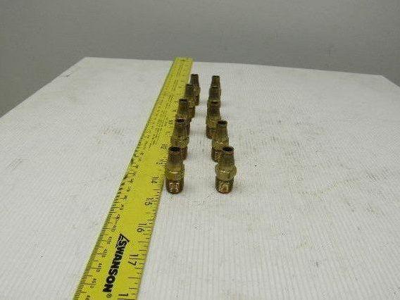 Imperial Eastman Brass Air fitting Connector 1/4" Tube to 1/4" NPT Lot of 10