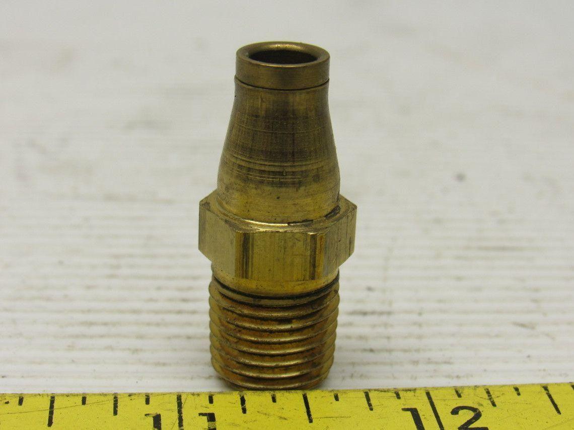 Imperial Eastman Brass Air fitting Connector 1/4" Tube to 1/4" NPT Lot of 10