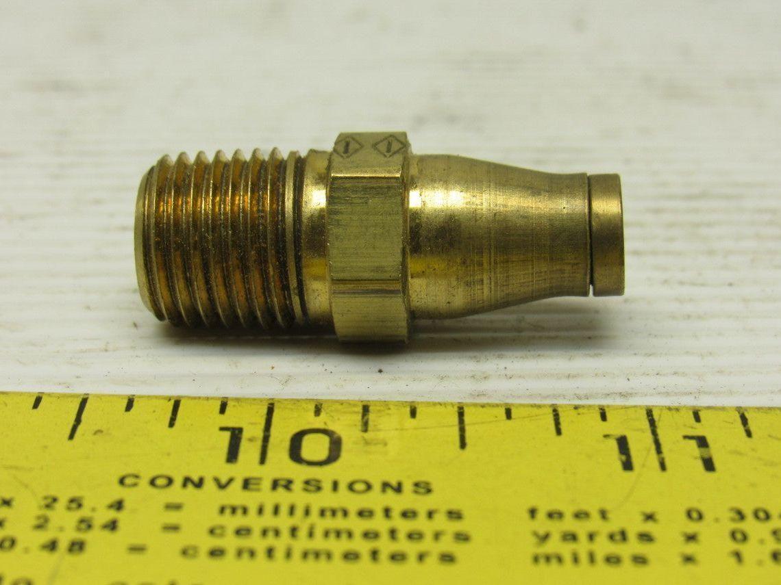 Imperial Eastman Brass Air fitting Connector 1/4" Tube to 1/4" NPT Lot of 10