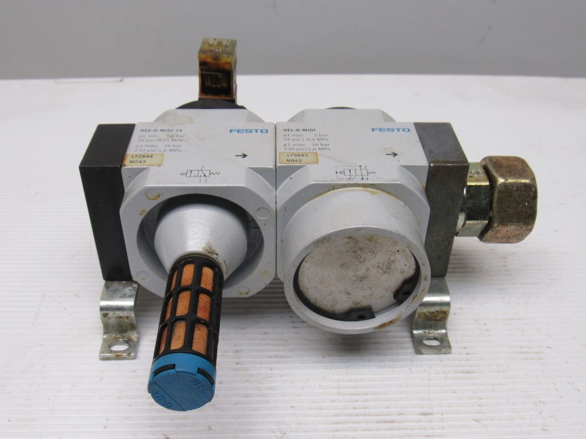 Festo HEE-D-MIDI & HEL-D-MIDI Pneumatic Valve Assembly 24VDC