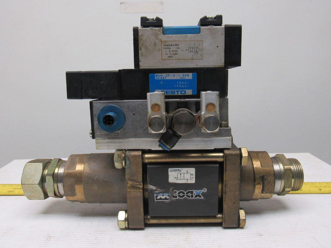 Coax/Festo VMK 20 NC Pneumatic Actuated Stack Valve Assembly 24V