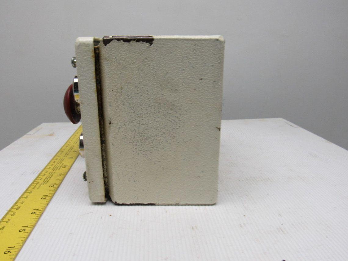 Rees 50703NO-NC Mushroom Head E-Stop W/6"x6"x4" Enclosure & 2 Push Buttons