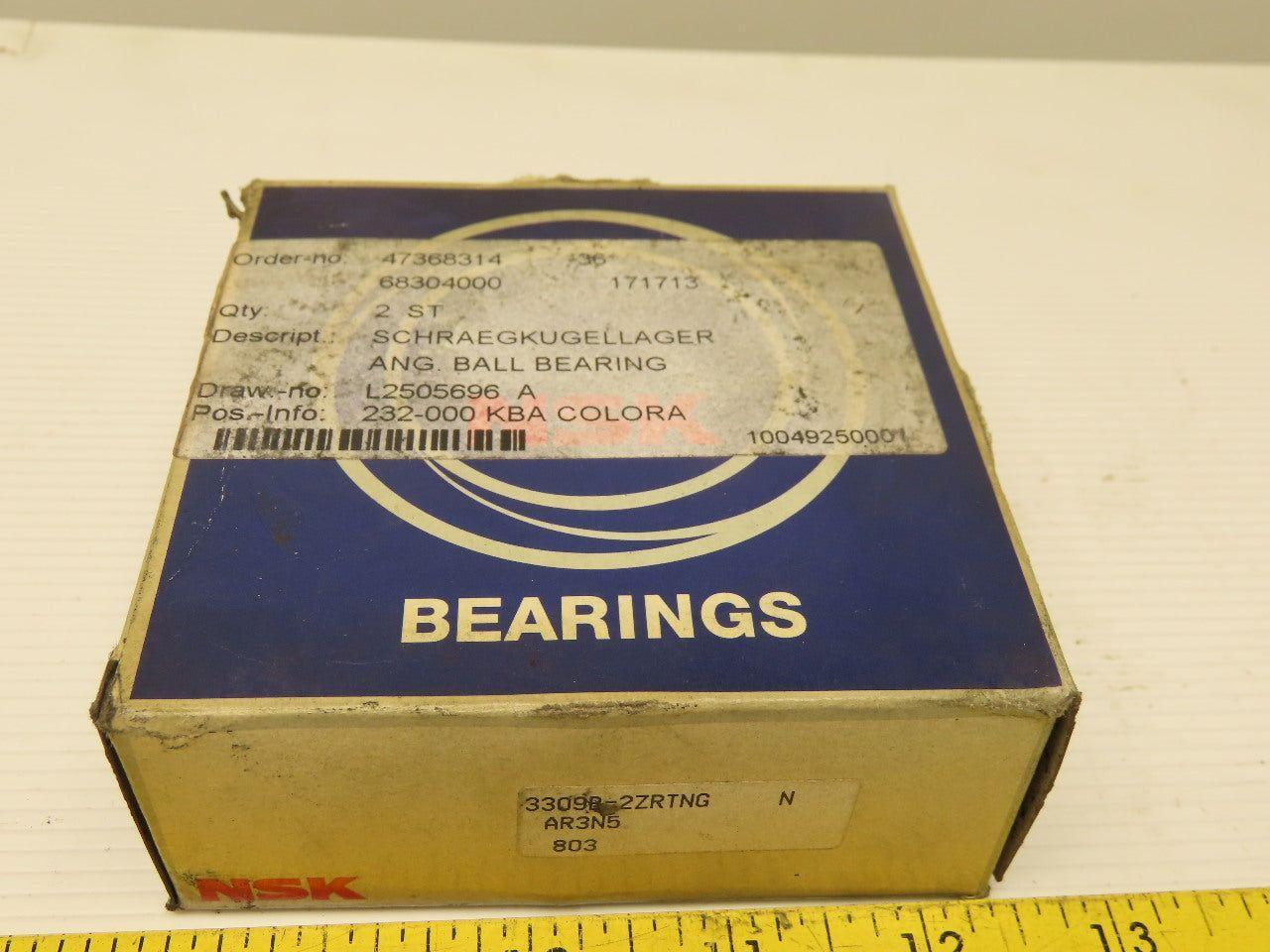 NSK 3309B-2ZRTNG AR3N5 Angular Contact Ball Bearing Double Row ID50 OD100 W39.7