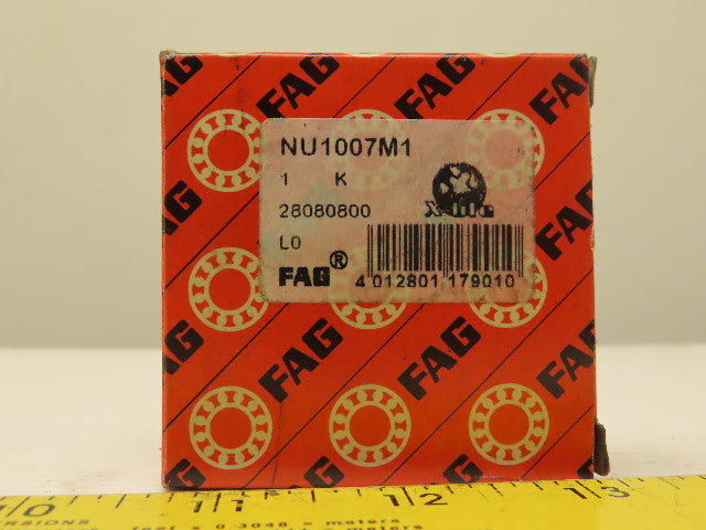 Fag NU1007M1 35mmID x 62mmOD x 14mmW Solid Cage Two Piece Roller Bearing