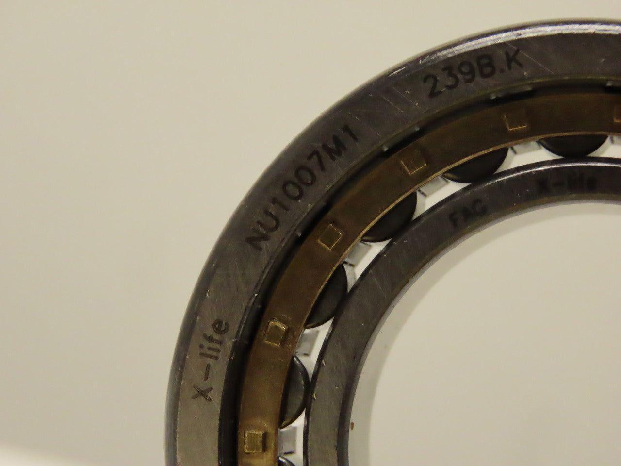 Fag NU1007M1 35mmID x 62mmOD x 14mmW Solid Cage Two Piece Roller Bearing