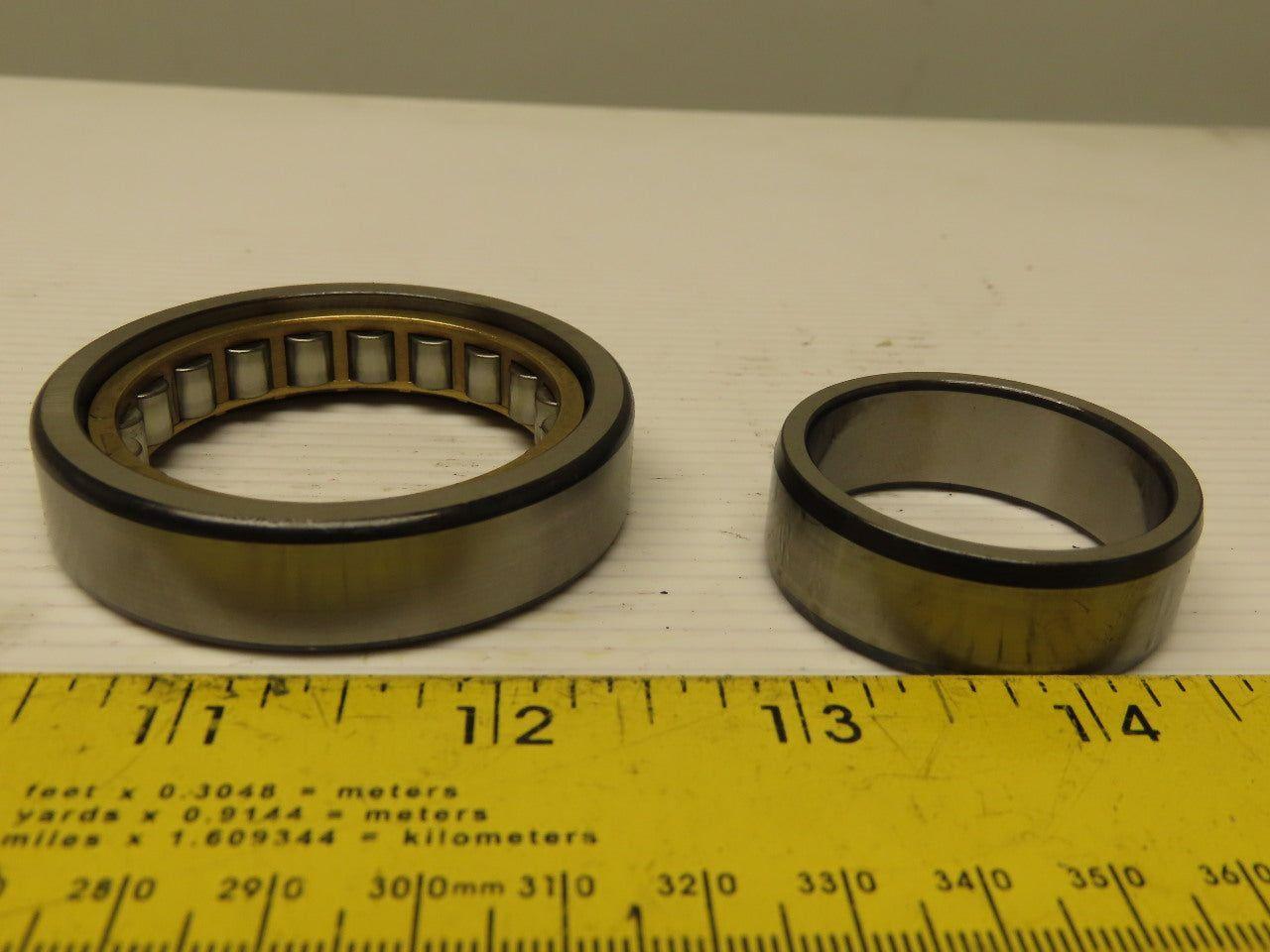 Fag NU1007M1 35mmID x 62mmOD x 14mmW Solid Cage Two Piece Roller Bearing