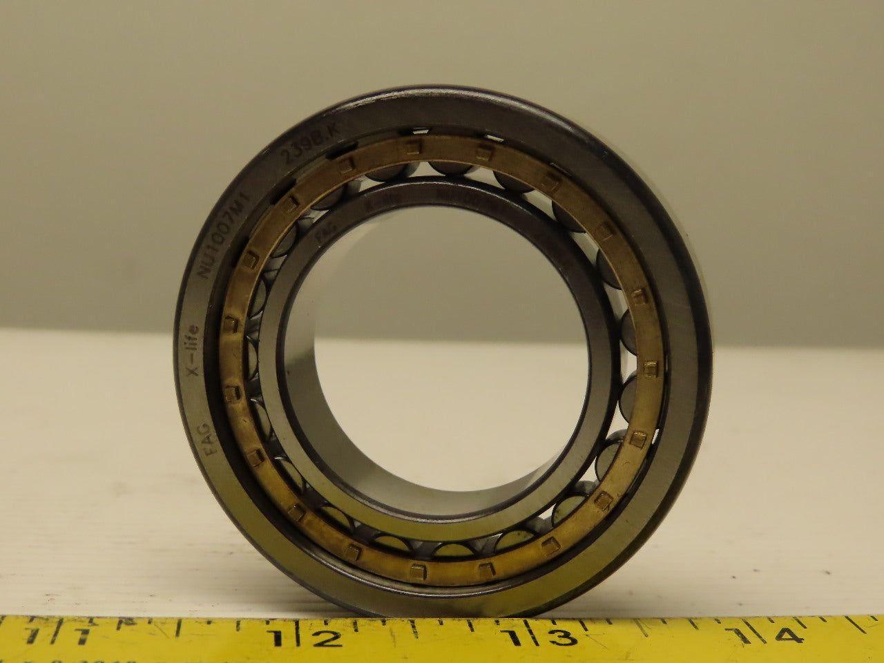 Fag NU1007M1 35mmID x 62mmOD x 14mmW Solid Cage Two Piece Roller Bearing